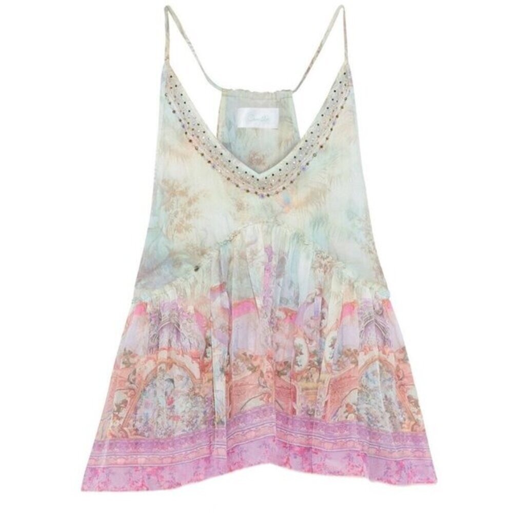 Camilla Electron Libre Back Overlay Top Size Large - Picture 2 of 13